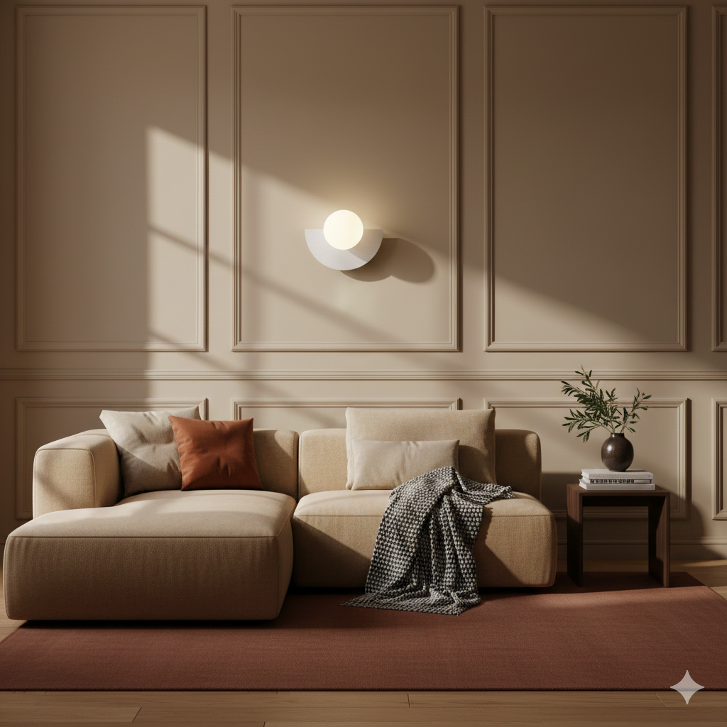 Applique da parete in vetro a sfera minimalista moderna LED 1 luce