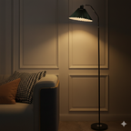 Lampada da Terra LED Minimalista con Paralume Pieghettato