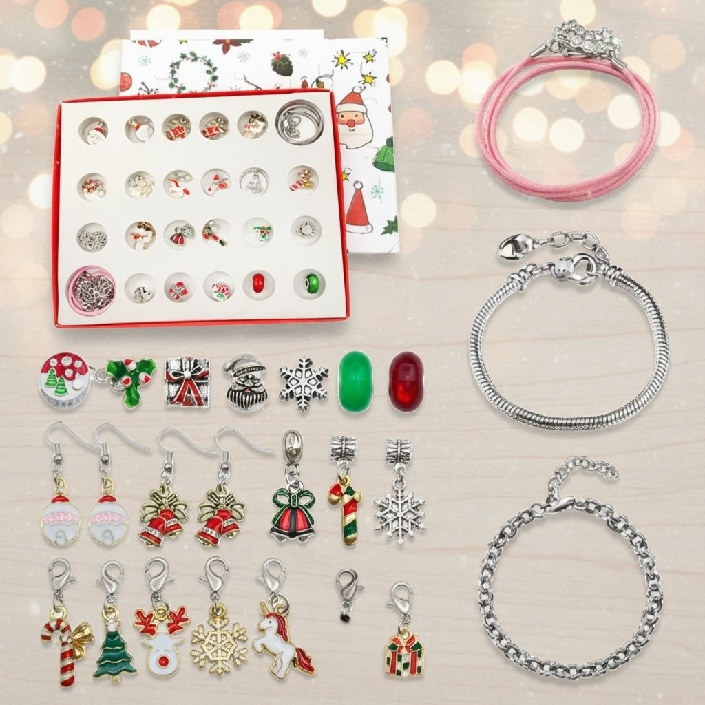 Calendario dell'Avvento Fai-da-te 2026 per Ragazze – Set di Gioielli e Bracciali