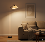 Lampada da Terra LED Minimalista con Paralume Pieghettato