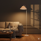 Lampada da Terra LED Minimalista con Paralume Pieghettato