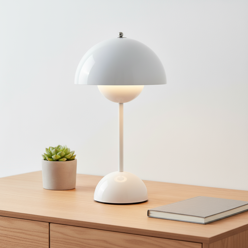 NordicNest Lampada da Tavolo Scandinava | Dimmerabile, Moderna & Lampada da Notte