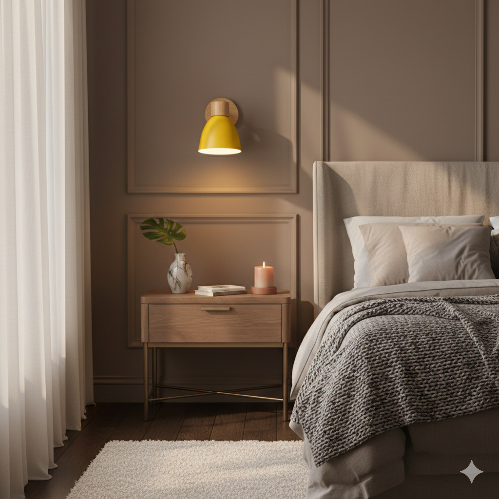 Applique a parete LED in legno a cono moderno minimalista | 1 luce