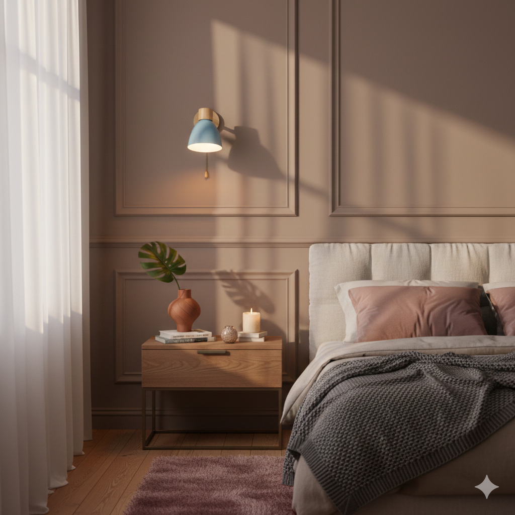 Applique a parete LED in legno a cono moderno minimalista | 1 luce