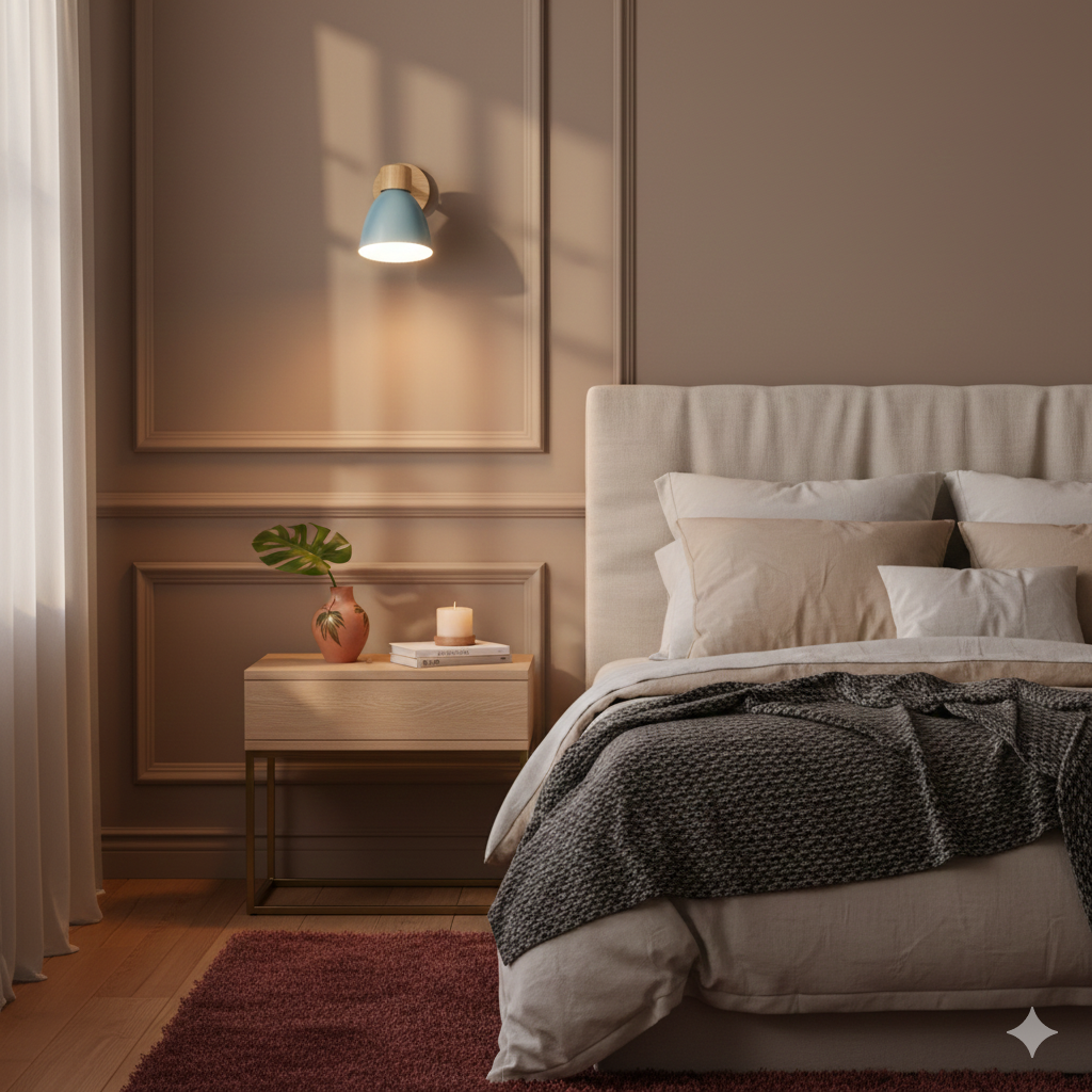 Applique a parete LED in legno a cono moderno minimalista | 1 luce