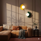 Applique da parete in vetro a sfera minimalista moderna LED 1 luce