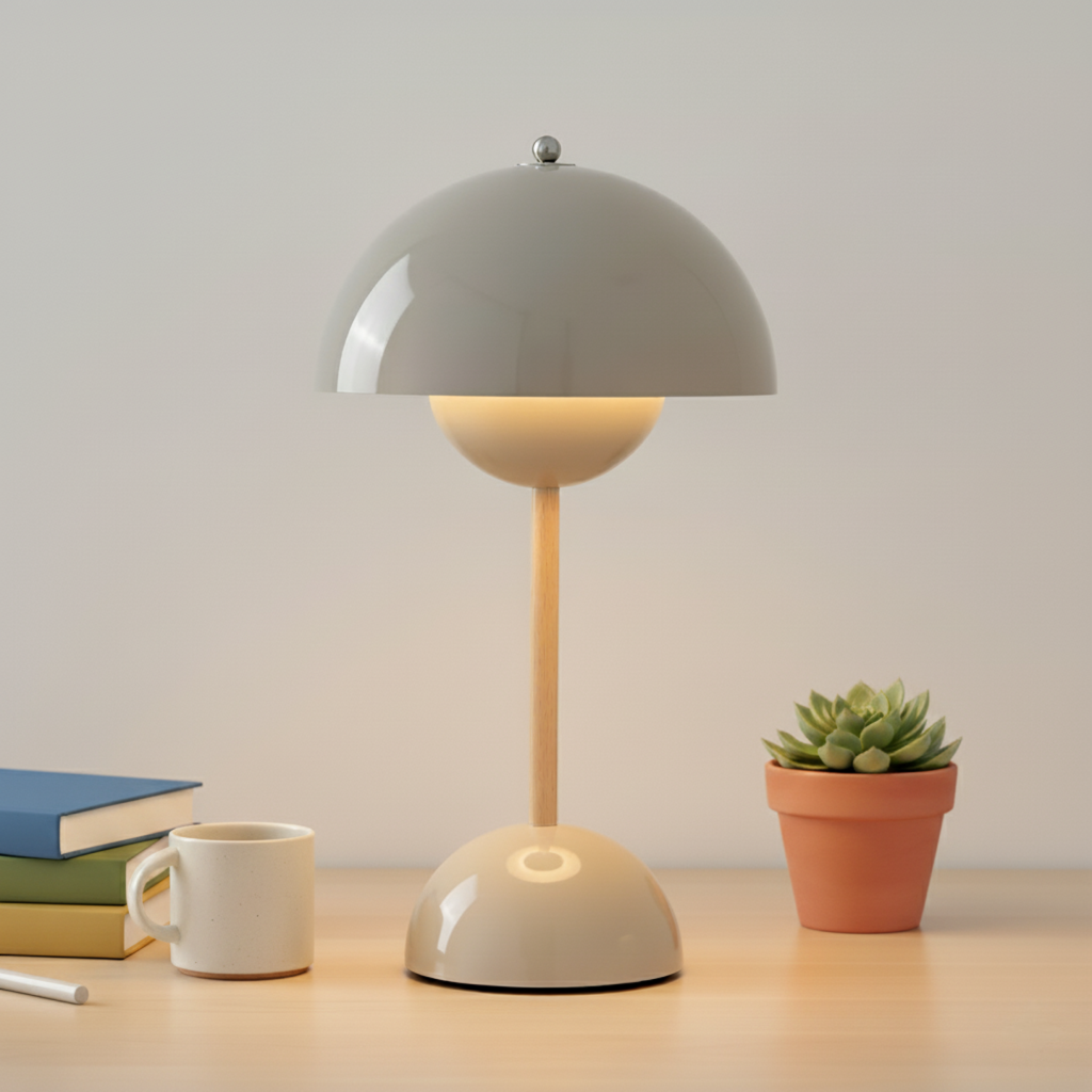 NordicNest Lampada da Tavolo Scandinava | Dimmerabile, Moderna & Lampada da Notte
