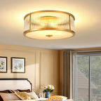 Lampada da soffitto in ottone e vetro Avvynila