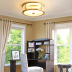 Lampada da soffitto in ottone e vetro Avvynila
