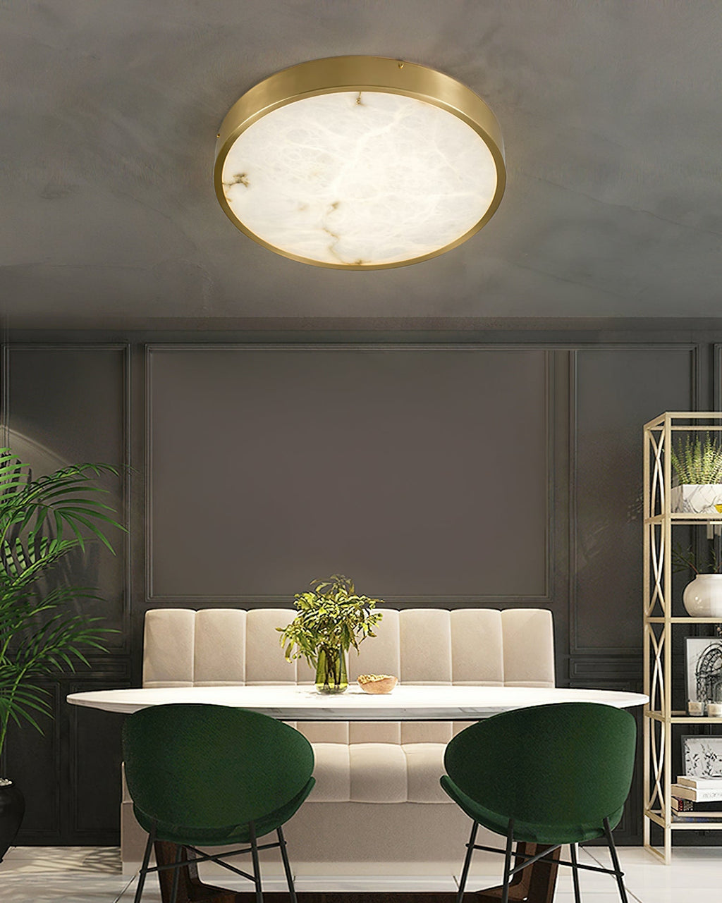 Lampada da soffitto in alabastro incassata Uzoror
