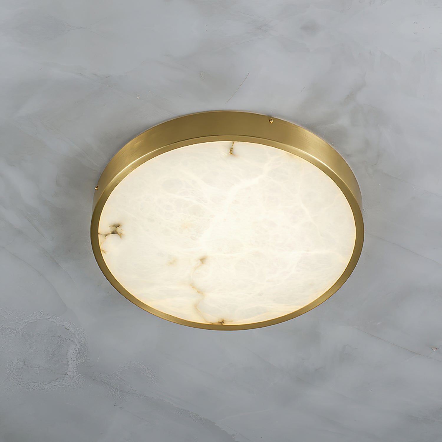 Lampada da soffitto in alabastro incassata Uzoror