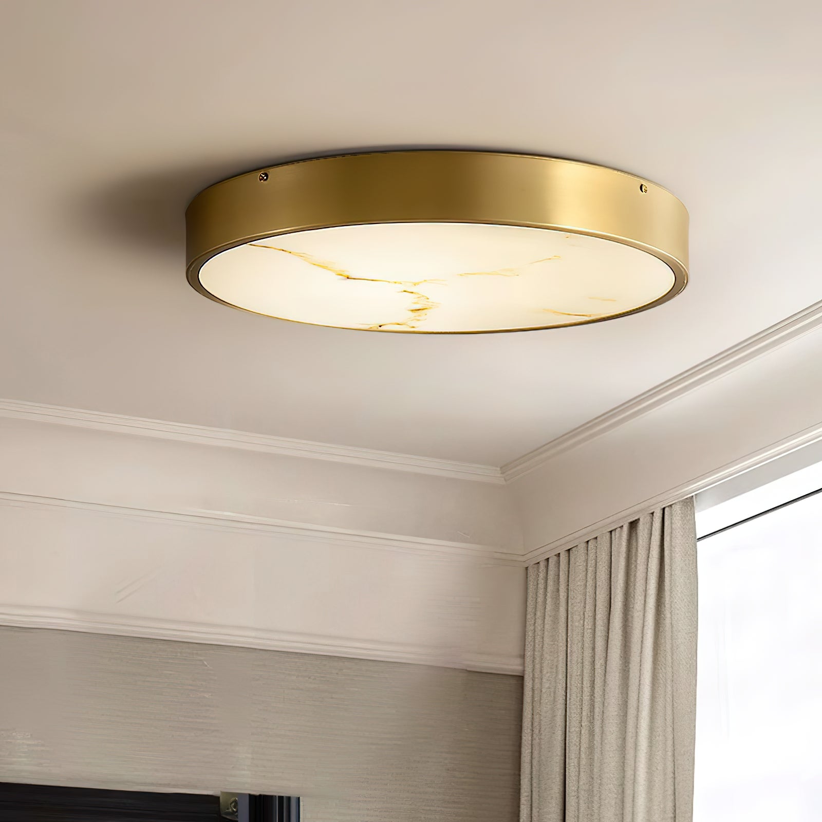 Lampada da soffitto in alabastro incassata Uzoror
