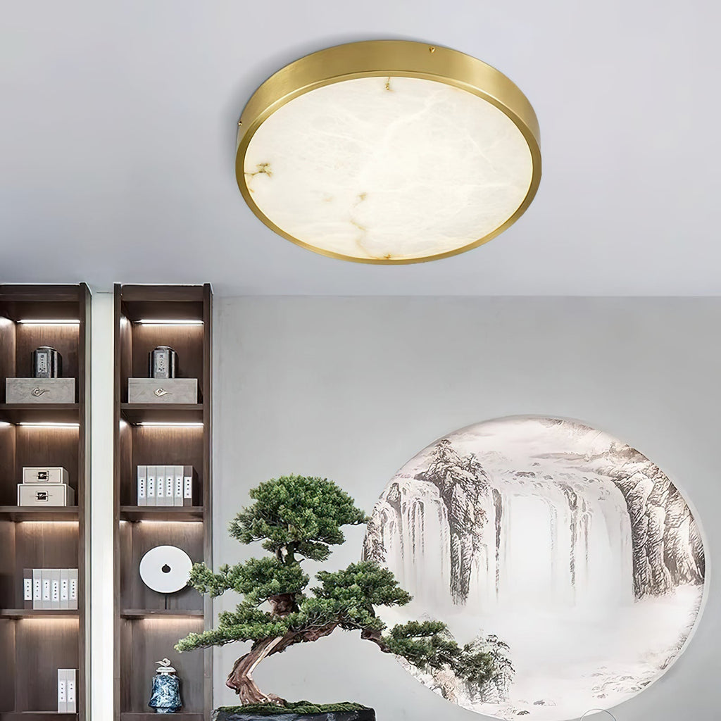 Lampada da soffitto in alabastro incassata Uzoror