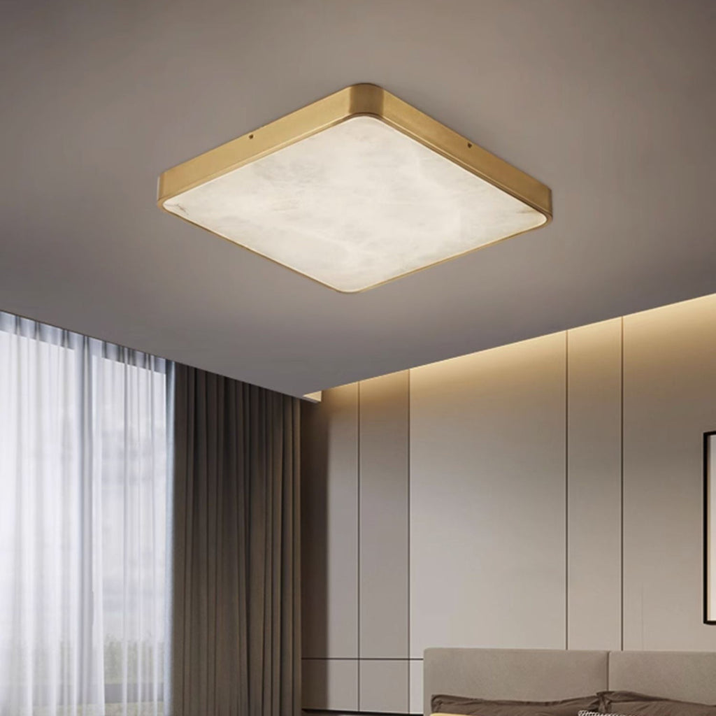 Lampada da soffitto in alabastro incassata Uzoror