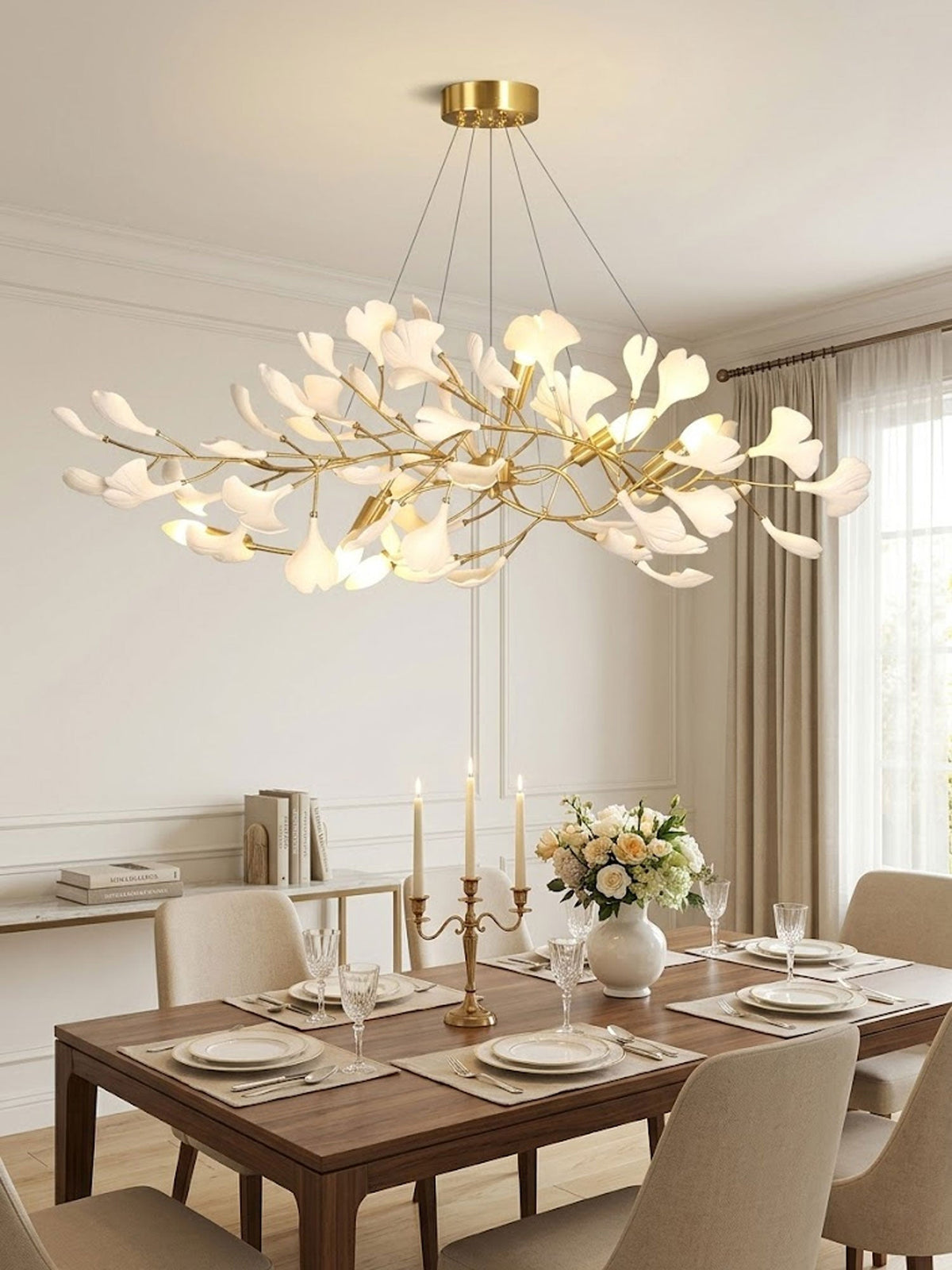 Lampadario Ramo di Ginkgo