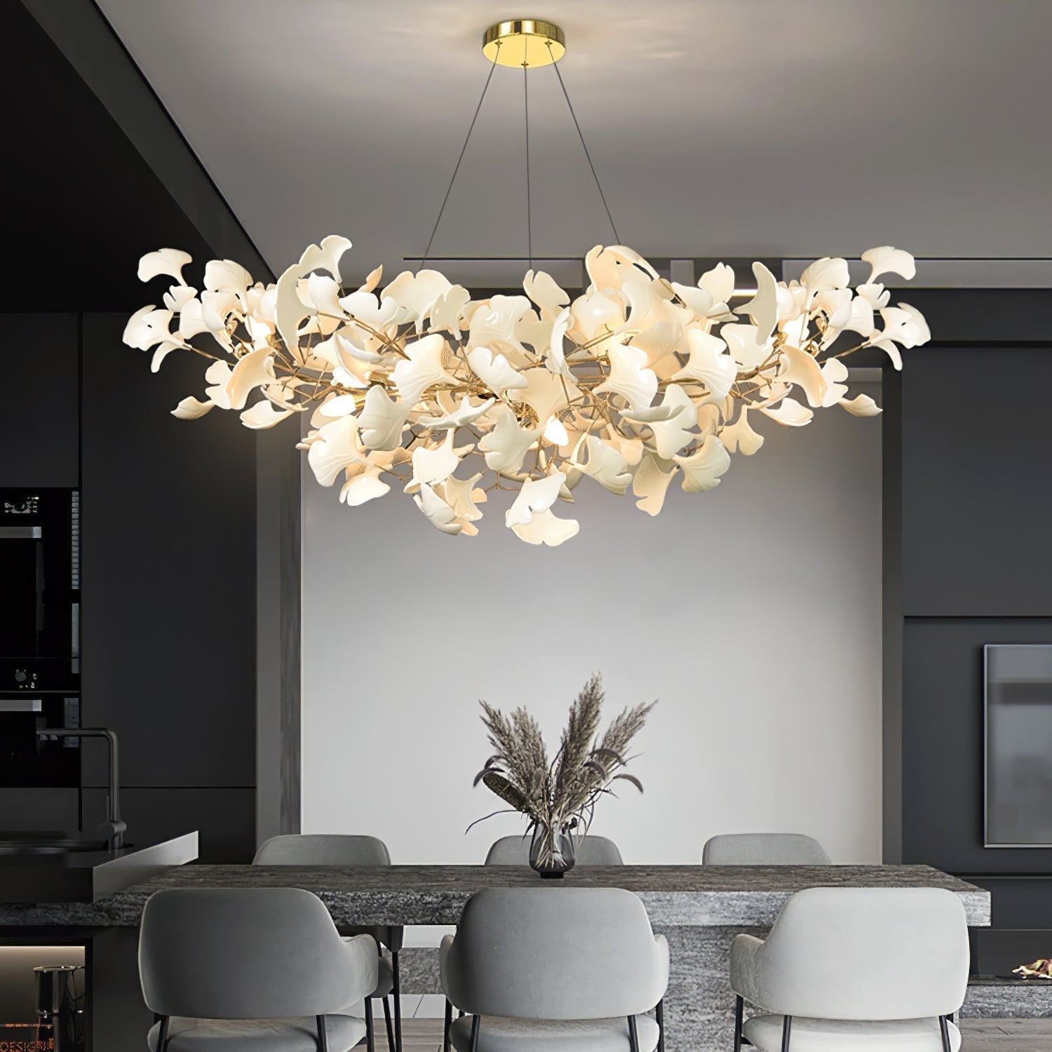 Metr Lampadario di Lusso in Ceramica per Soggiorno a forma di U