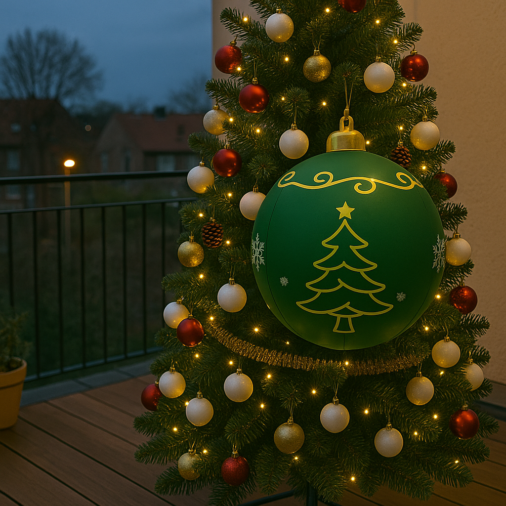 Decorazione Natalizia in PVC per Esterni con Illuminazione LED Colorata