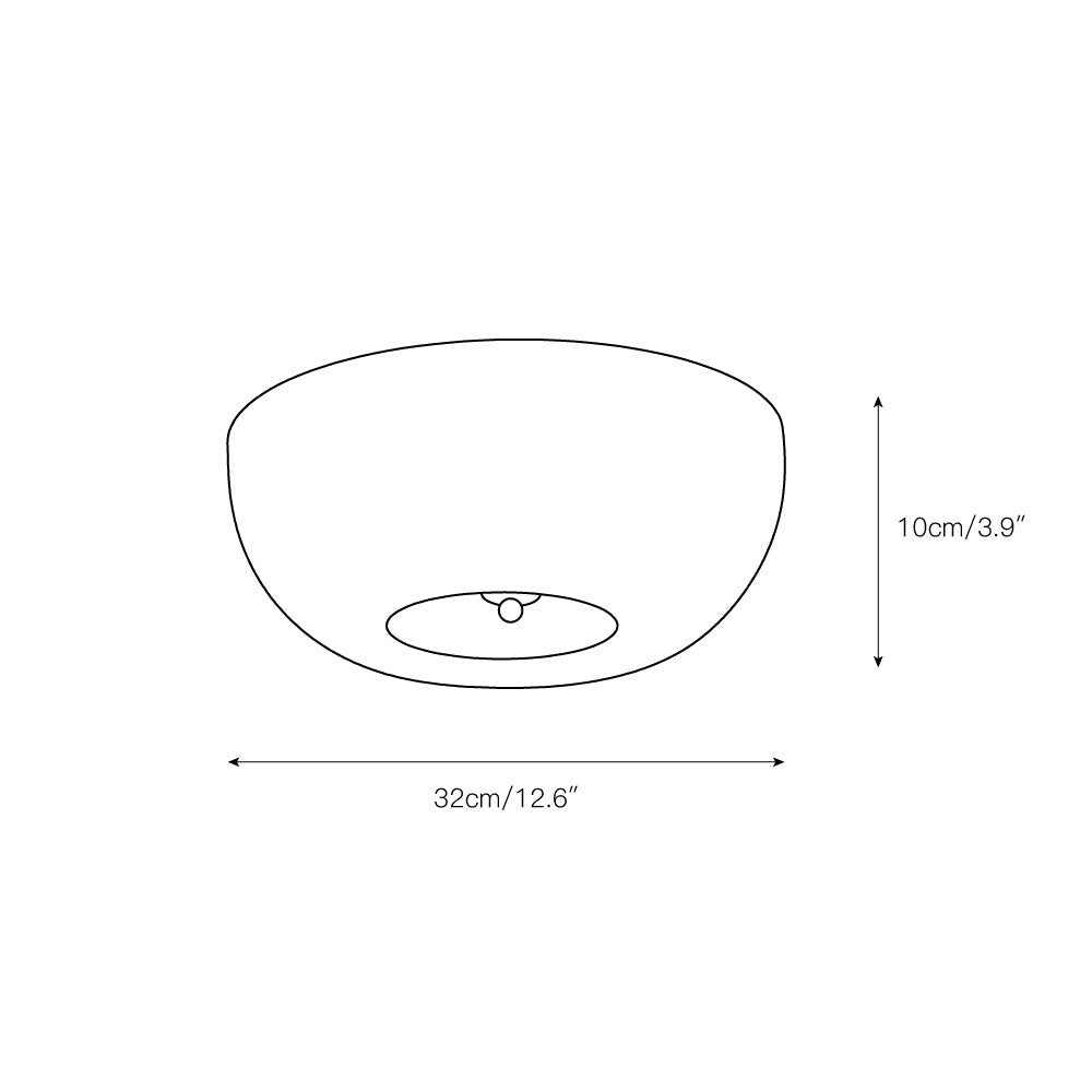 Lampada da Soffitto con Pulsante in Vetro