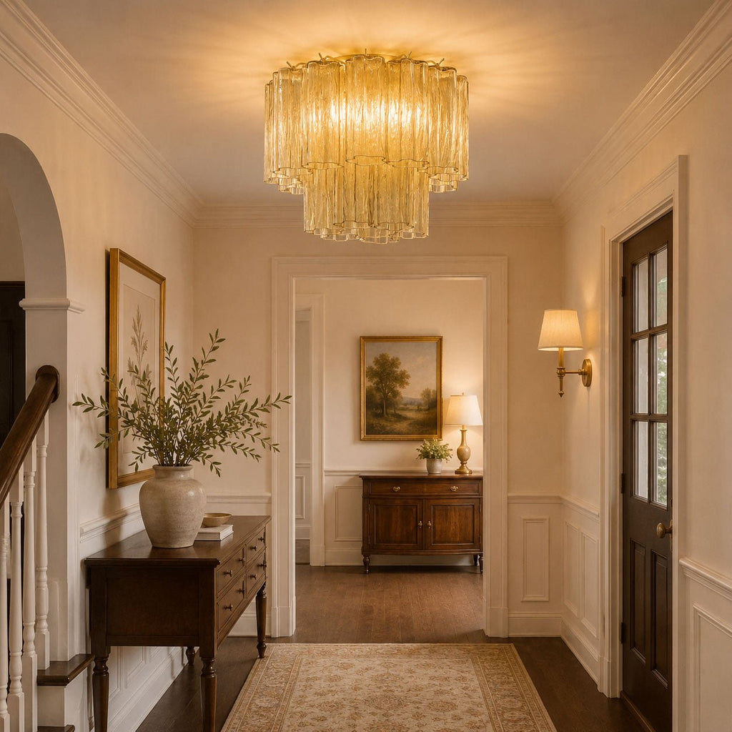 Lampada da soffitto Tubes di Murano