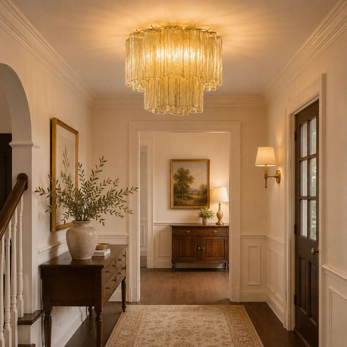 Lampada da soffitto Tubes di Murano