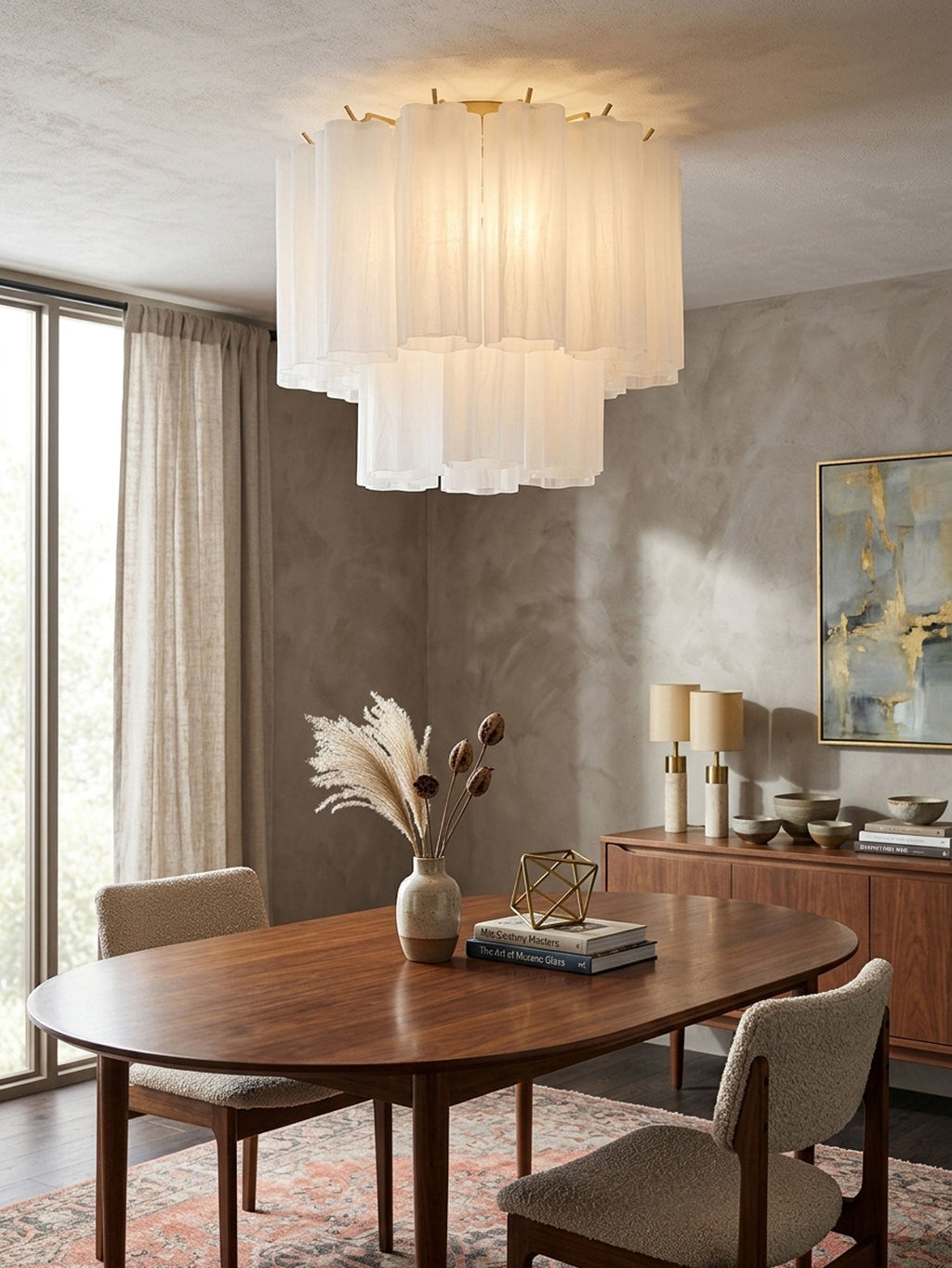Lampada da soffitto Tubes di Murano