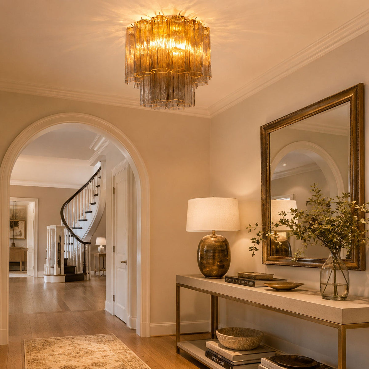 Lampada da soffitto Tubes di Murano