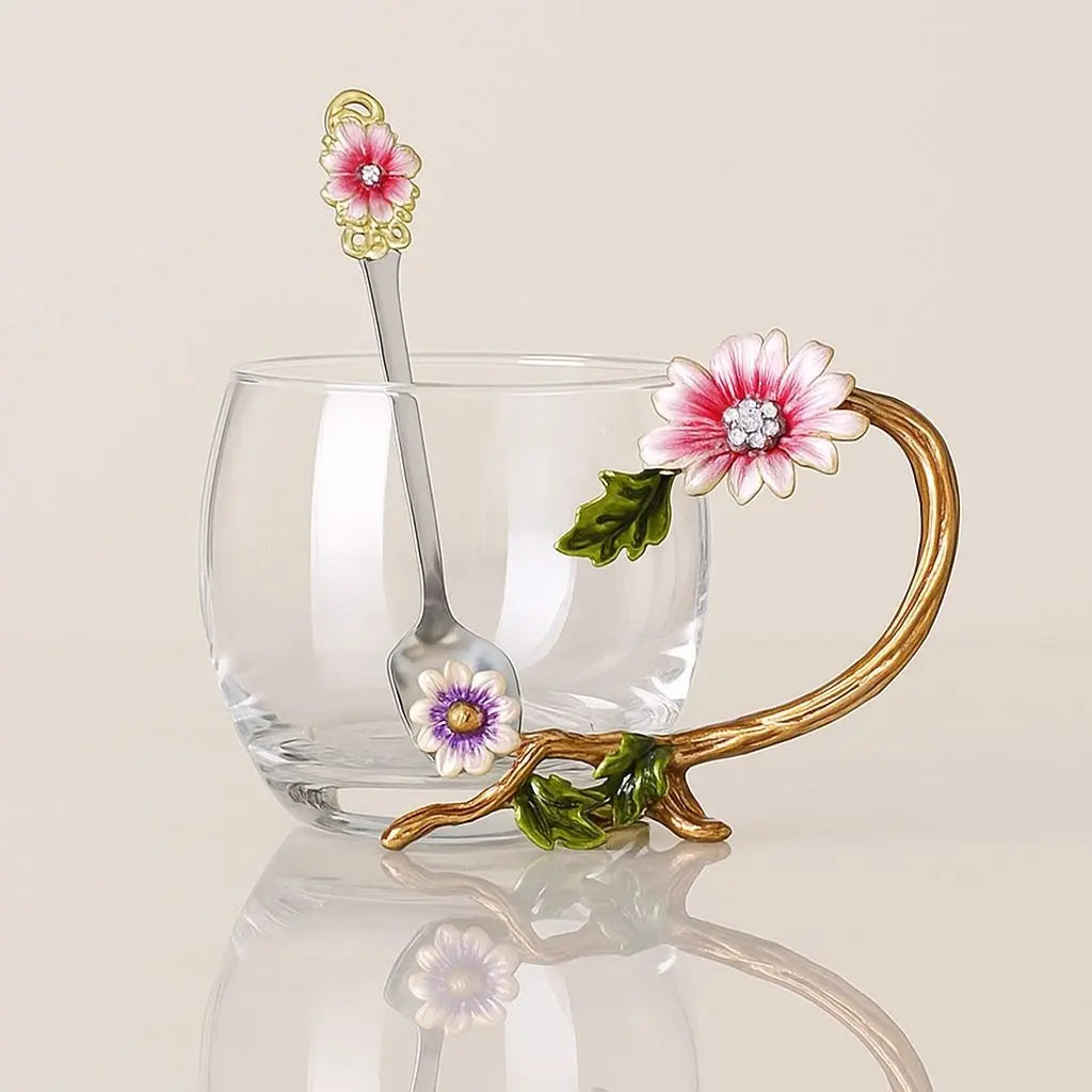 Tazza da tè in vetro smaltato Sophia