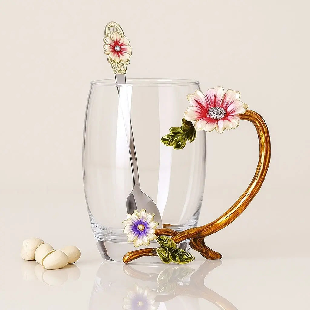 Tazza da tè in vetro smaltato Sophia