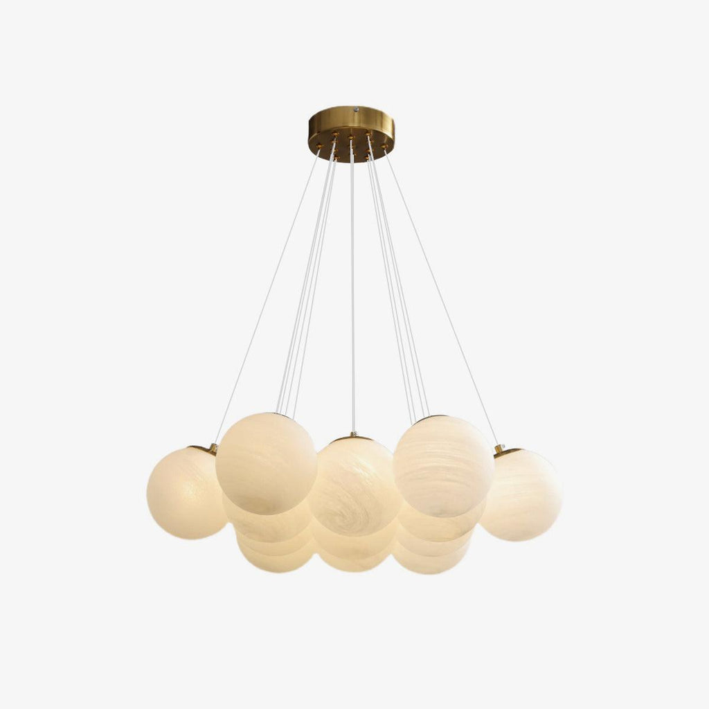 Lampadario a Cluster di Vetro