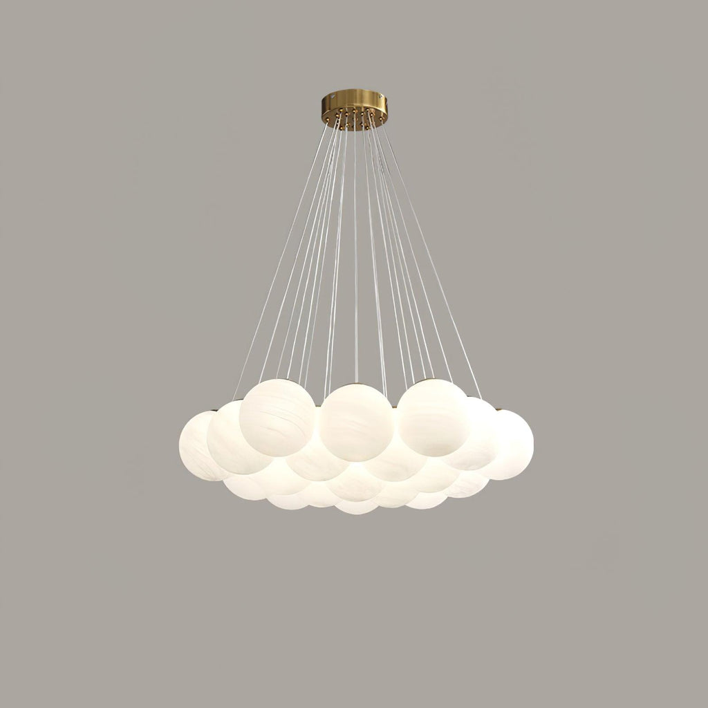 Lampadario a Cluster di Vetro