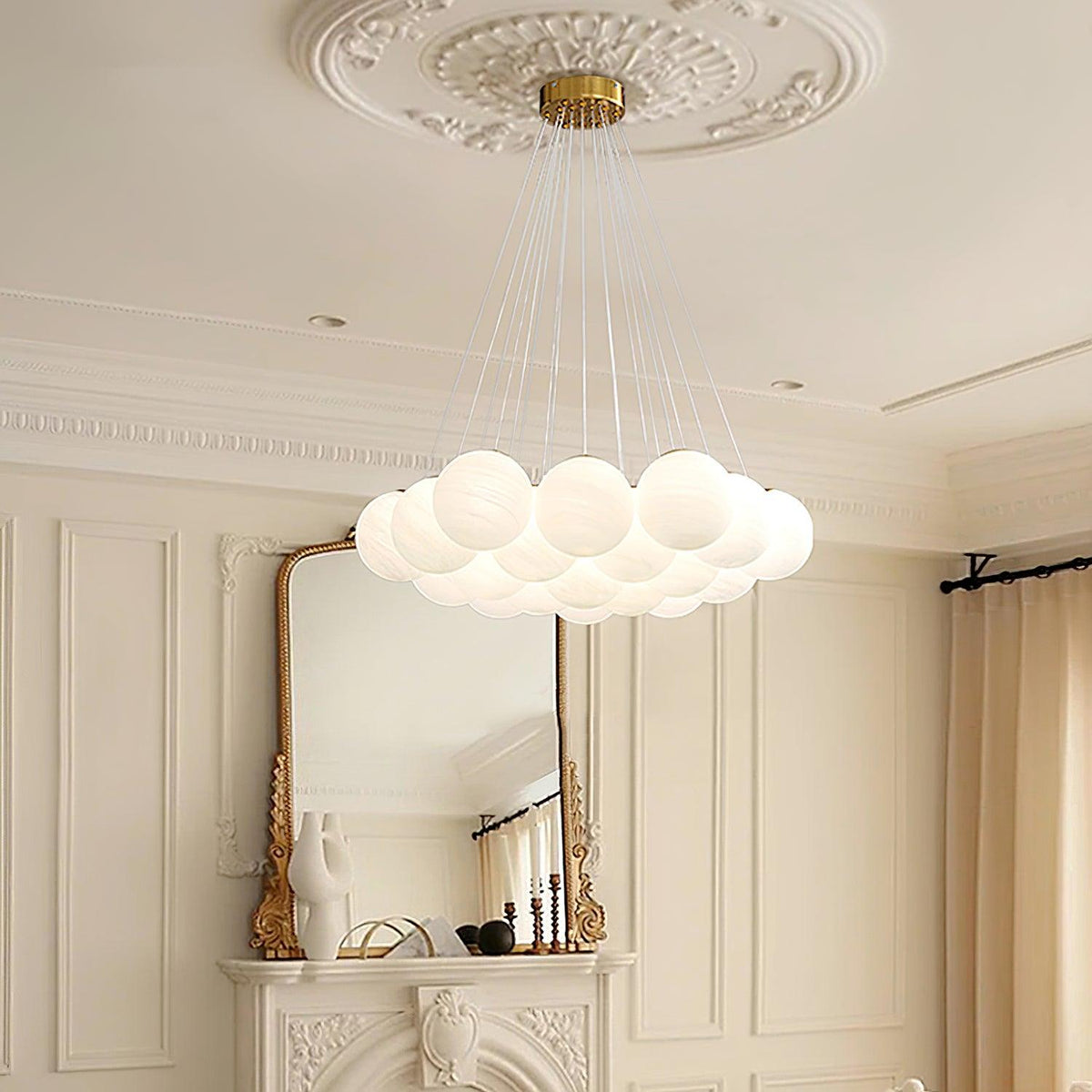 Lampadario a Cluster di Vetro