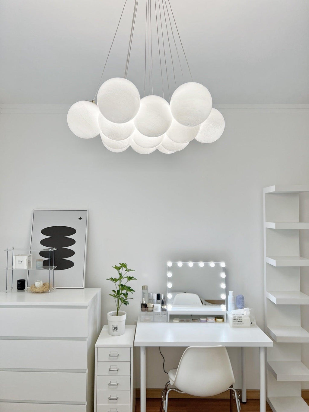 Lampadario a Cluster di Vetro