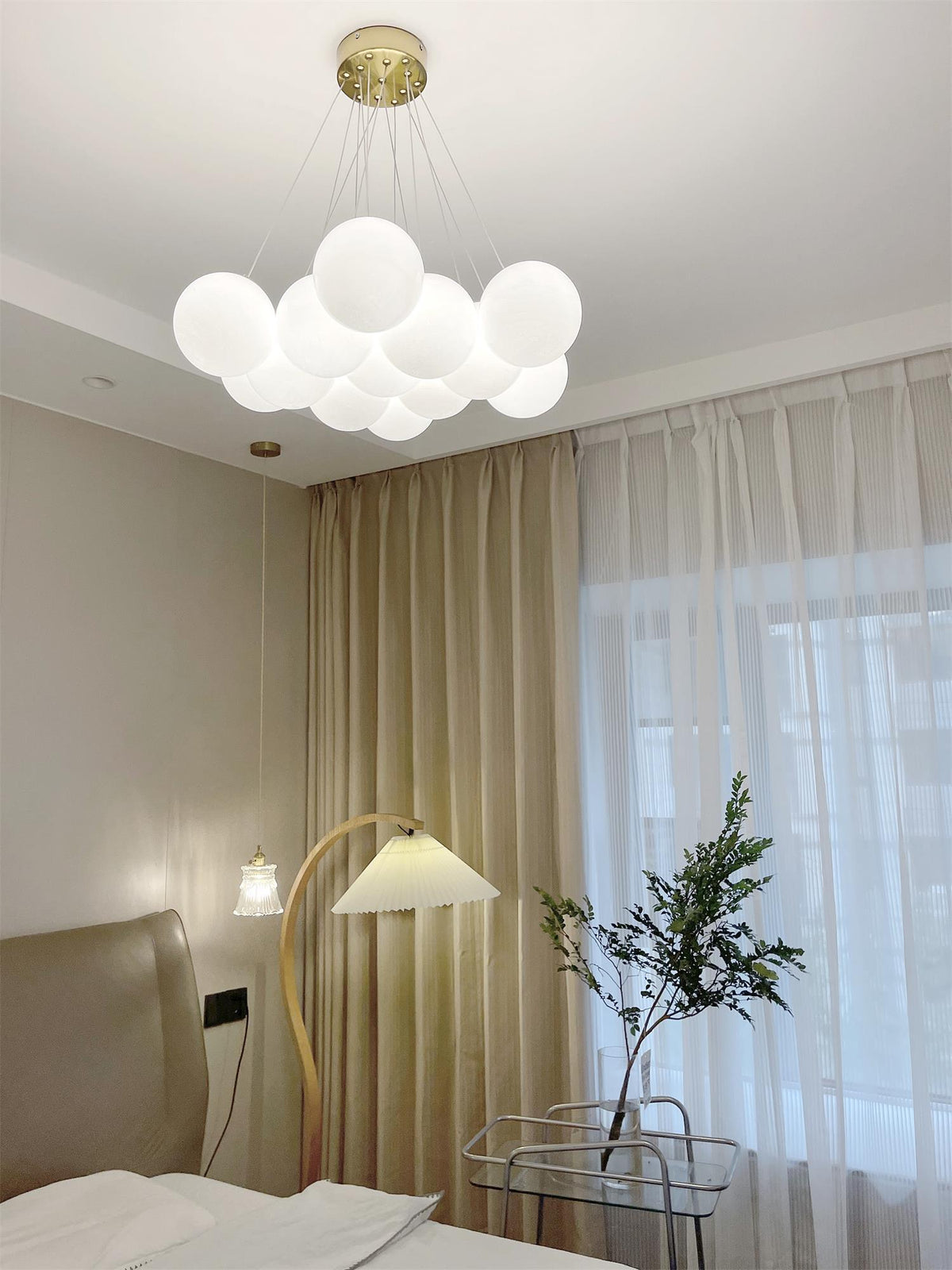 Lampadario a Cluster di Vetro