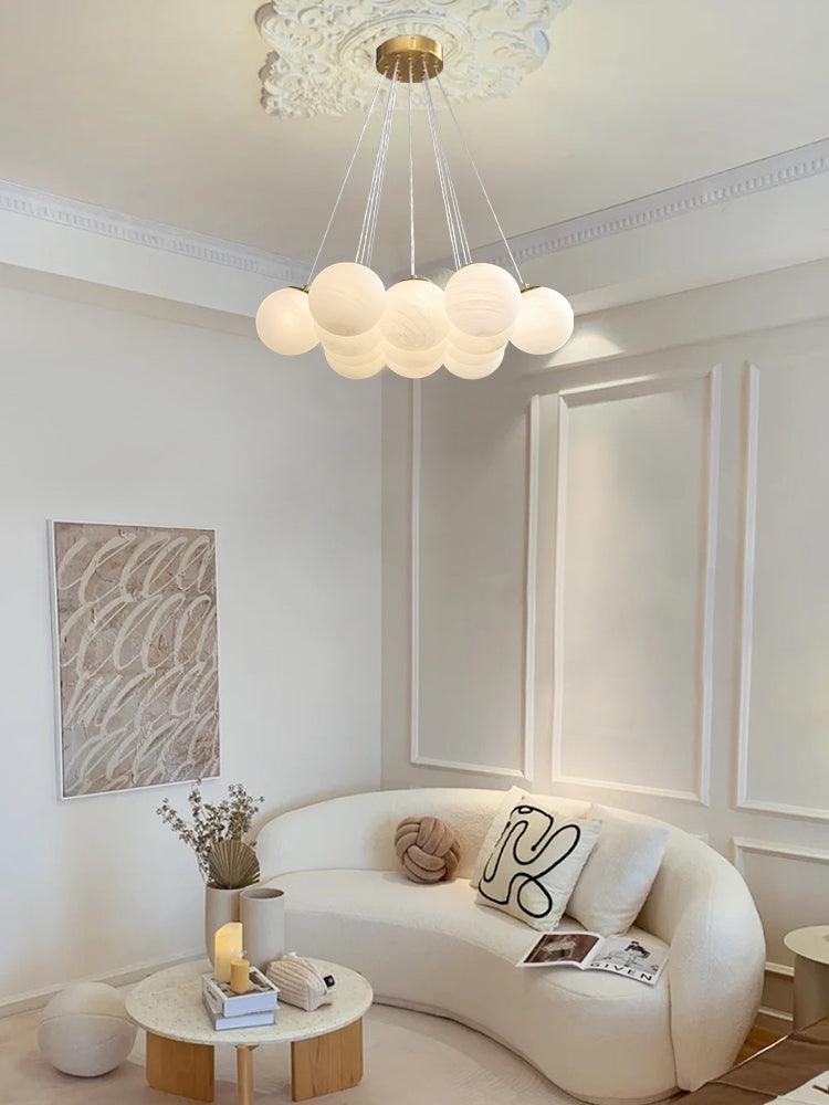 Lampadario a Cluster di Vetro