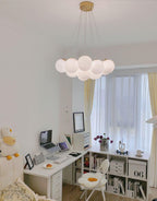 Lampadario a Cluster di Vetro