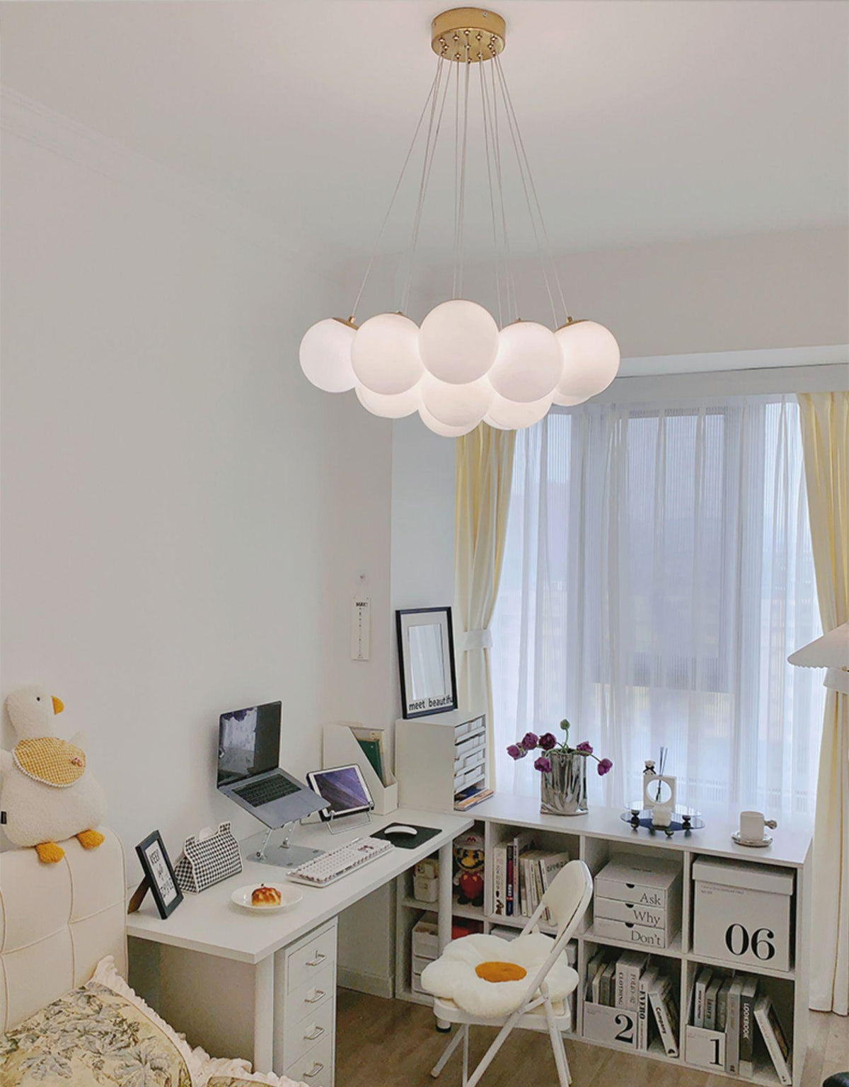 Lampadario a Cluster di Vetro