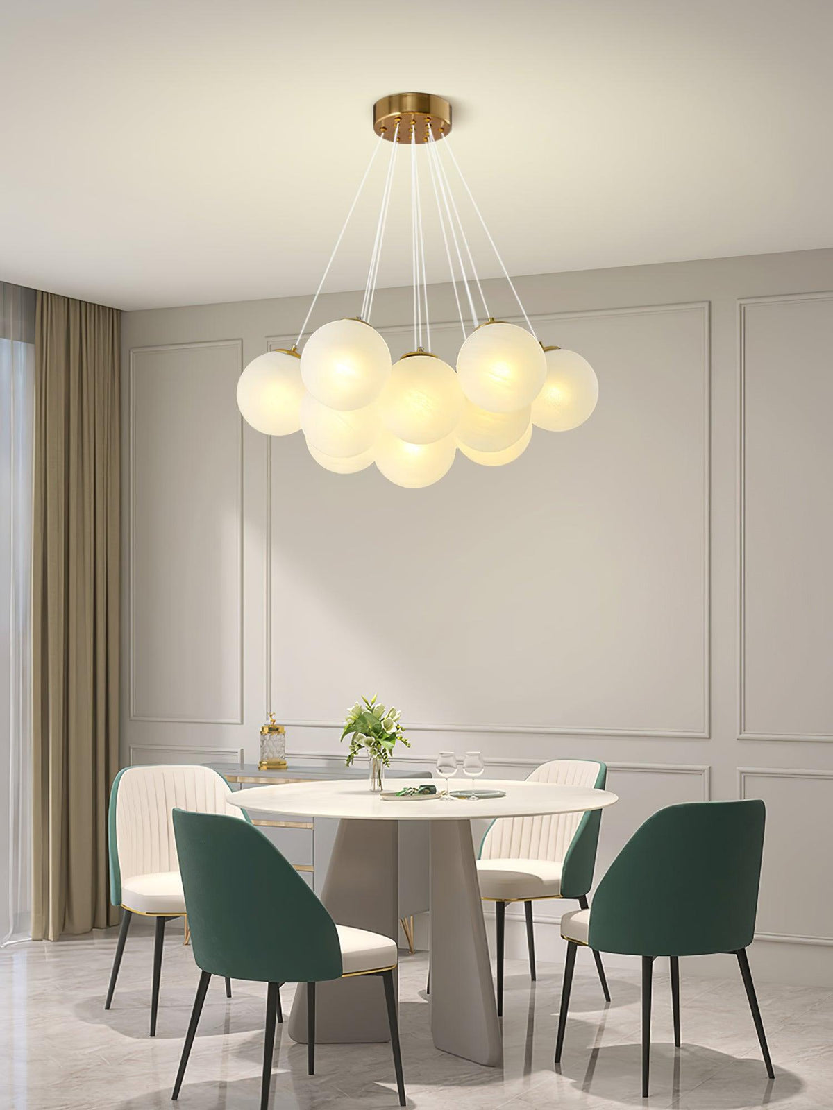 Lampadario a Cluster di Vetro