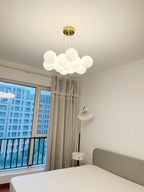 Lampadario a Cluster di Vetro