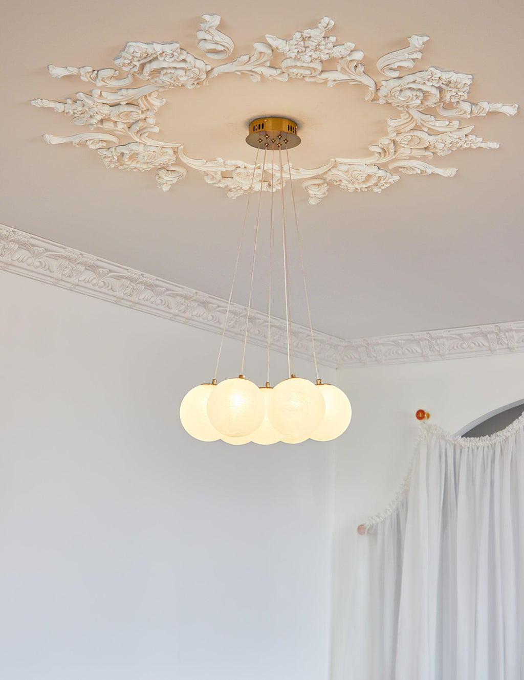 Lampadario a Cluster di Vetro