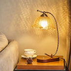 Lampada da Tavolo in Vetro per Camera da Letto