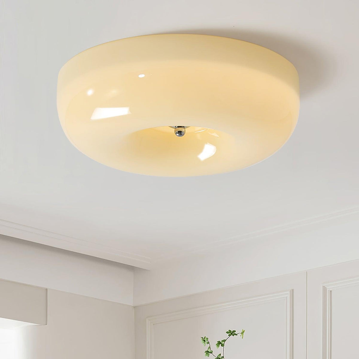 Lampada da Soffitto con Pulsante in Vetro
