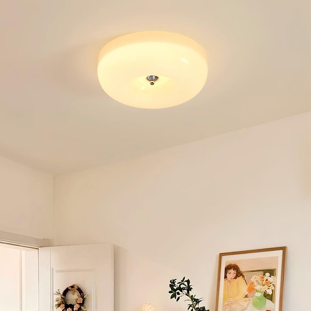 Lampada da Soffitto con Pulsante in Vetro