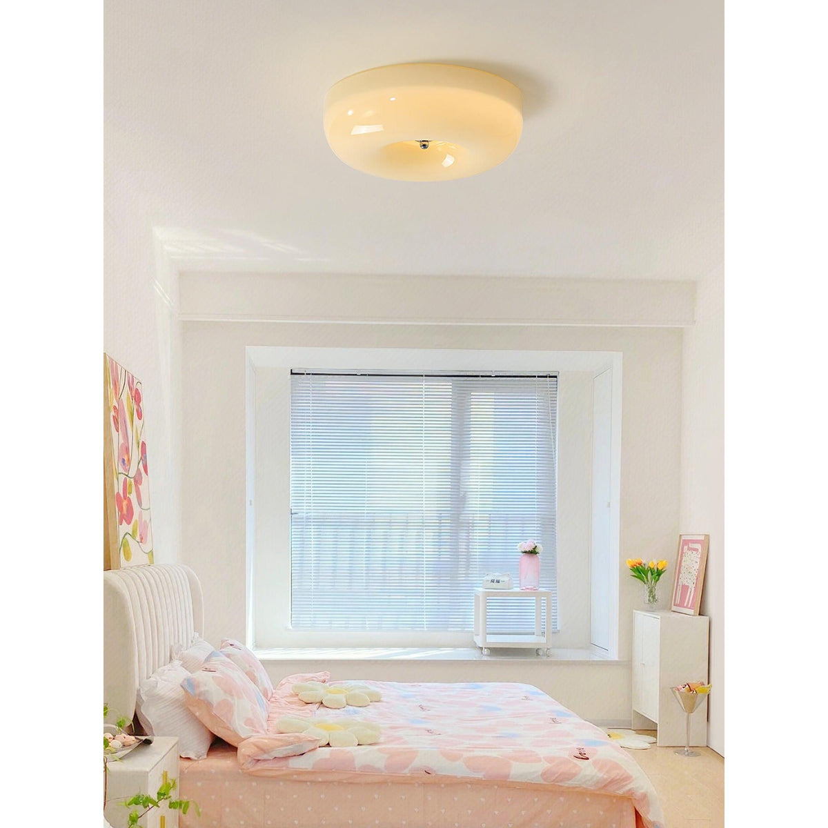 Lampada da Soffitto con Pulsante in Vetro