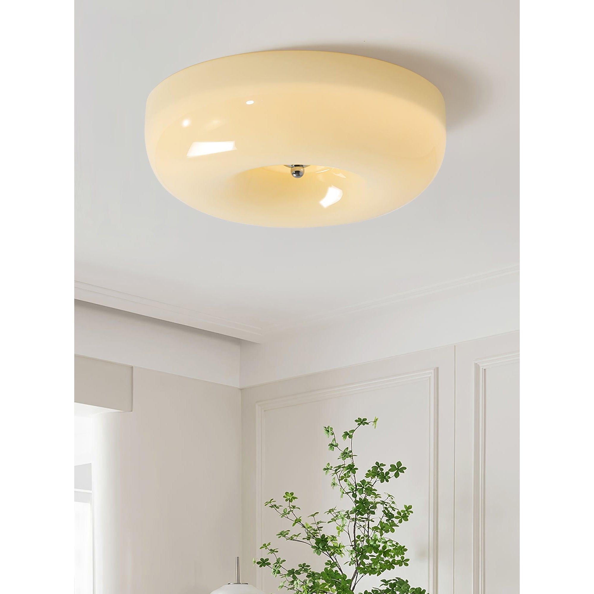Lampada da soffitto in vetro Ulsolir Elegance Art Button