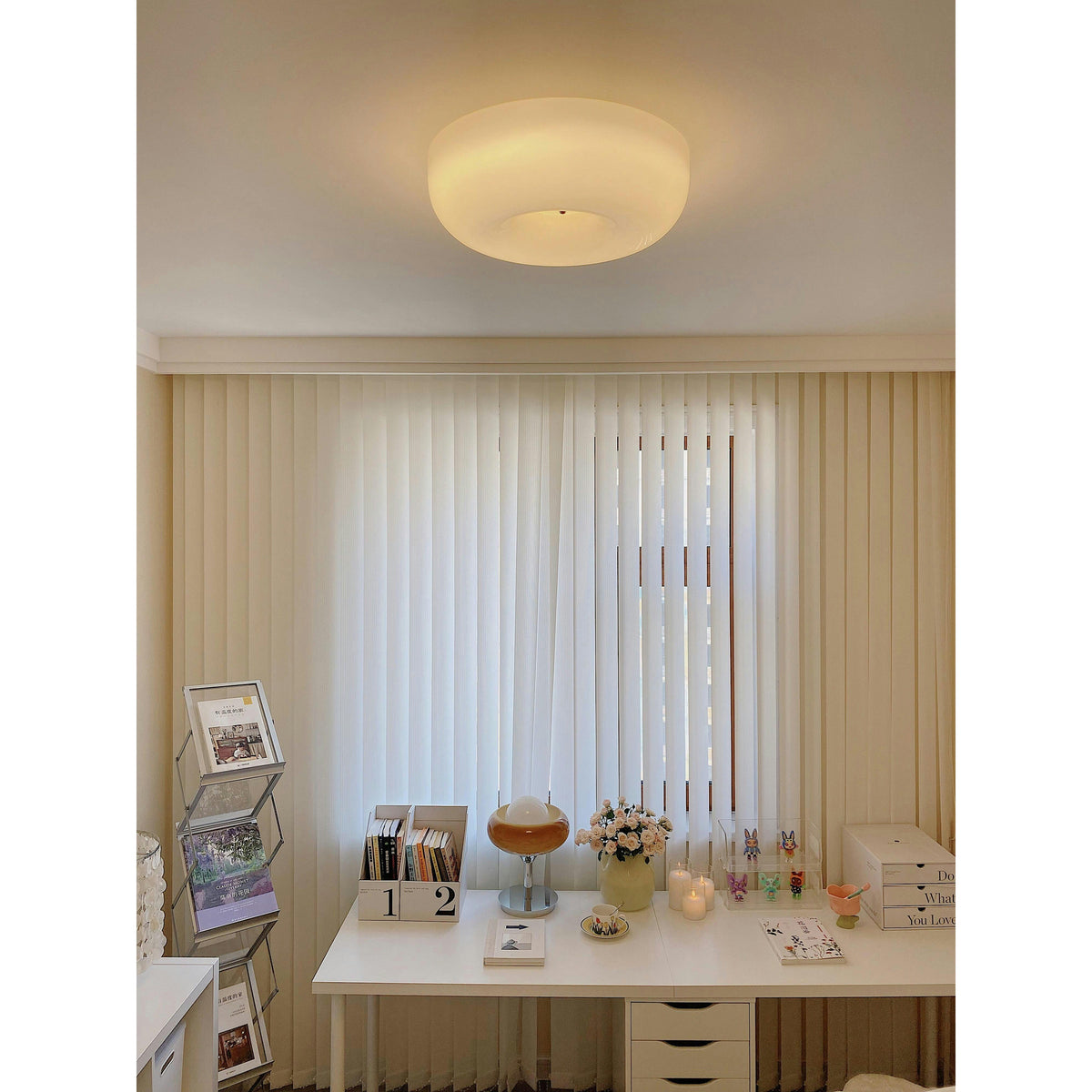 Lampada da Soffitto con Pulsante in Vetro