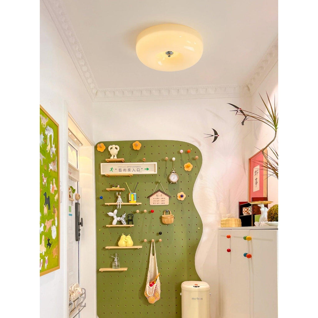 Lampada da Soffitto con Pulsante in Vetro
