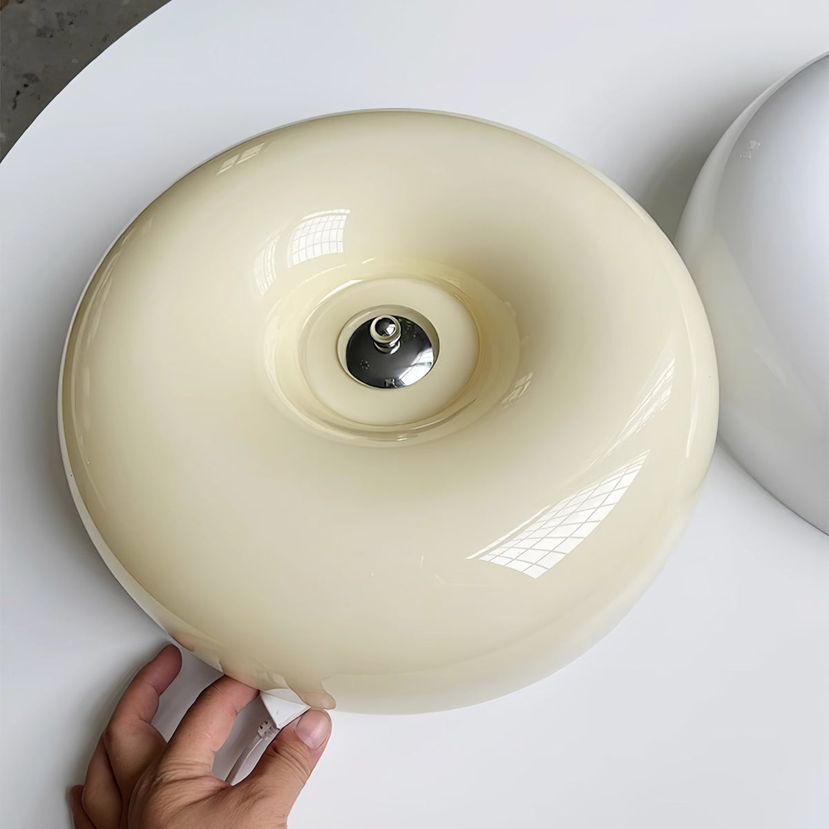 Lampada da Soffitto con Pulsante in Vetro
