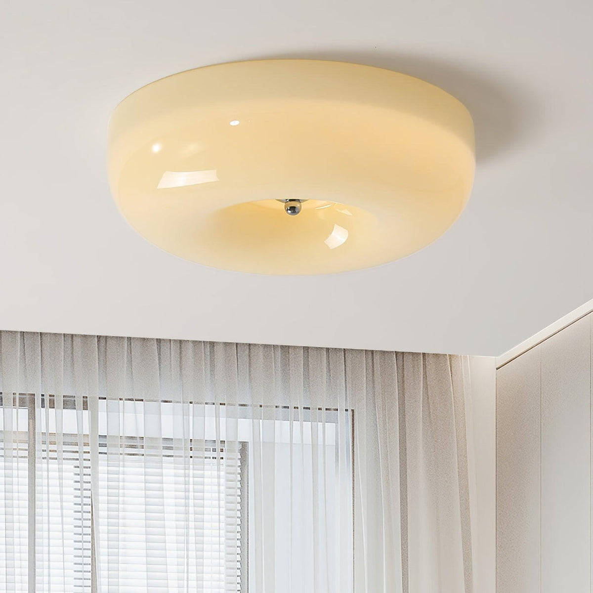 Lampada da Soffitto con Pulsante in Vetro