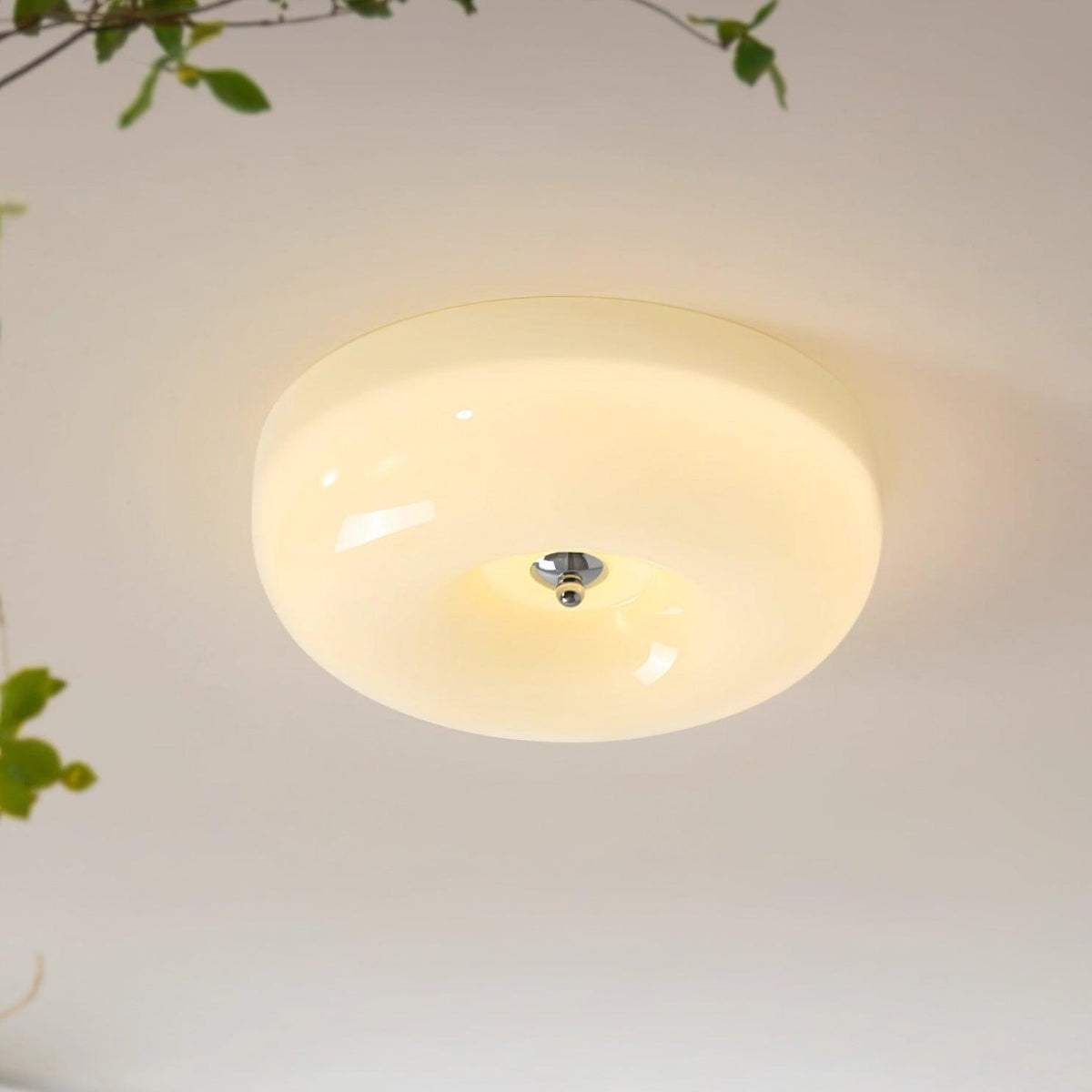 Lampada da Soffitto con Pulsante in Vetro