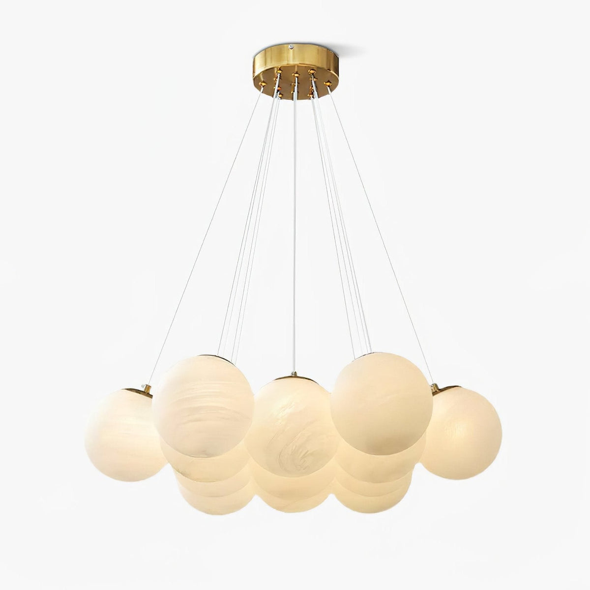 Lampadario a Cluster di Vetro
